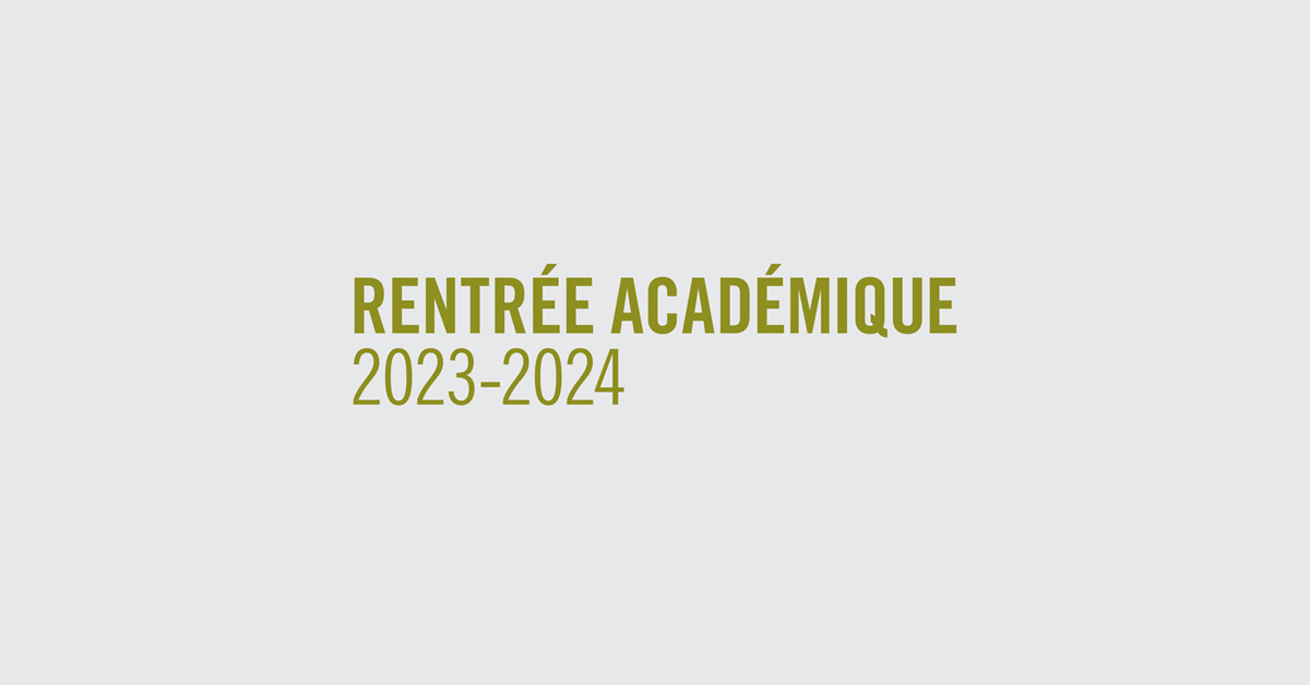 Rentrée académique 2023_2024