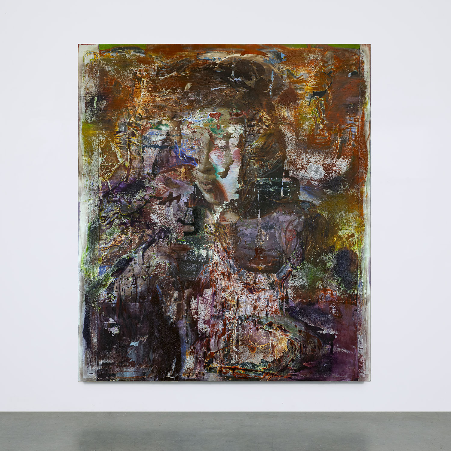 Mother (Beyond Good and Evil) mixed media with glass beads on canvas 76 x 66 in. 2015-25