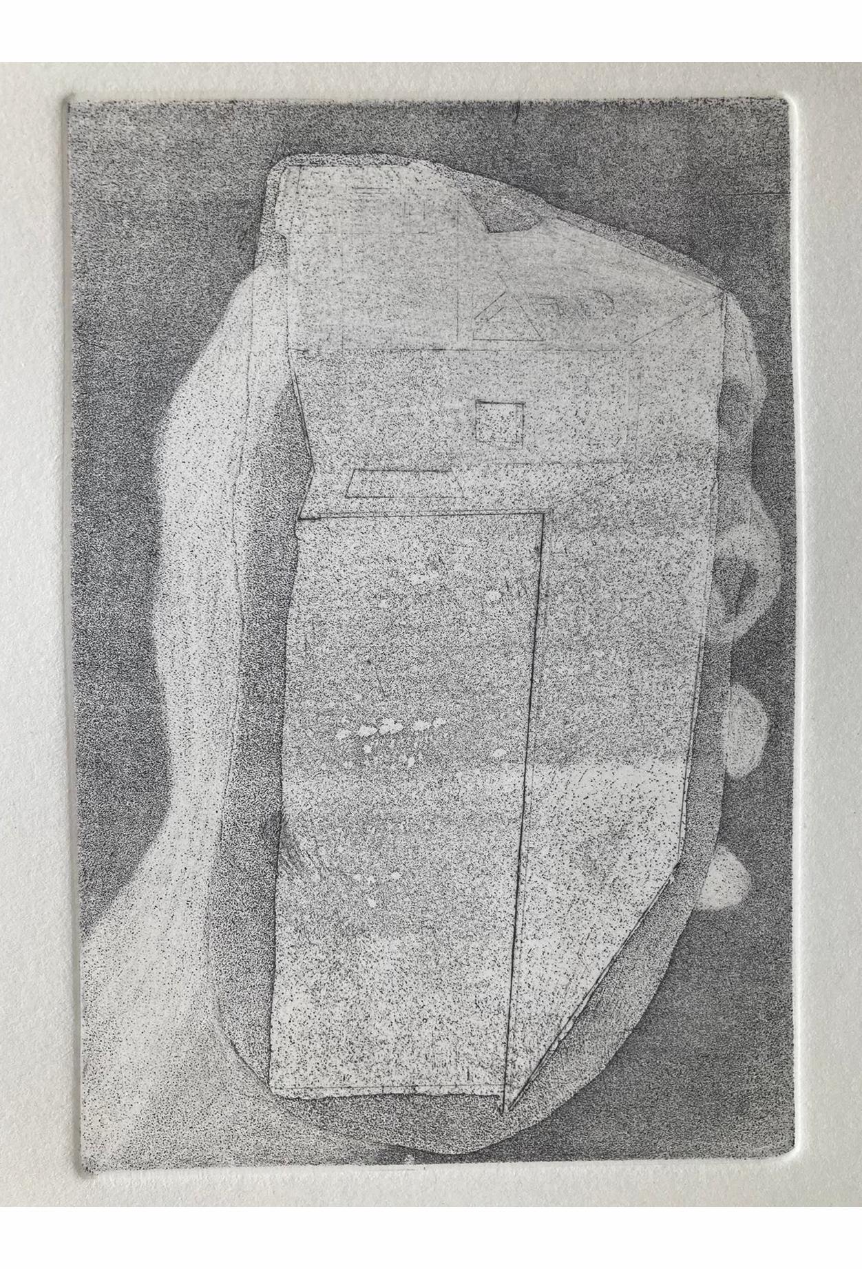 Sophie Preumont, Maison, 14 x 19 cm, Eau-forte et pointe sèche, 2022