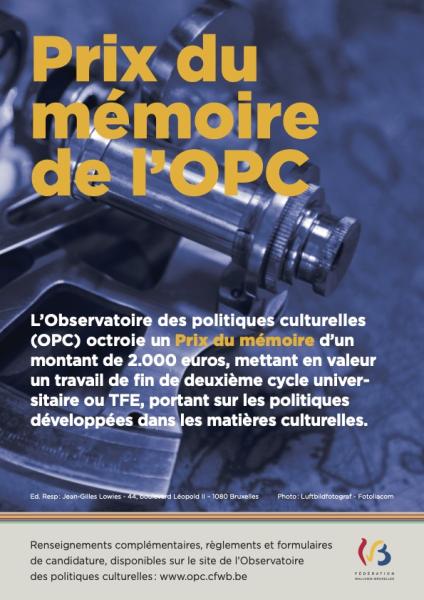 prix du mémoire de l'opc