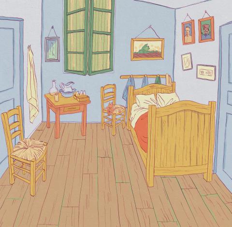 Maud MB, d'après "La chambre à Arles" de Vincent Van Gogh