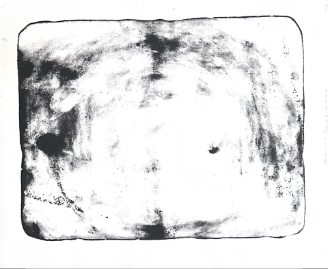 "Horror Vacui IV - Radio d'une vague" 2023, Lithographie sur simili japon, 57 x 46,5 cm