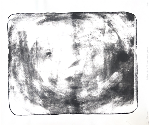 « Horror Vacui VIII - La marée passe » 2024, lithographie sur simili japon,  57 x 46,5 cm
