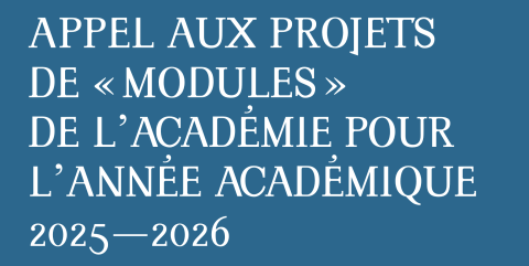 appel à modules 2025-2026