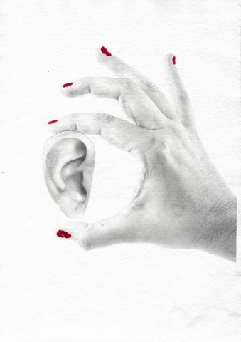 Having a good ear, Anna Raimondo, 2026 (collage) - Photo: Serena Vittorini