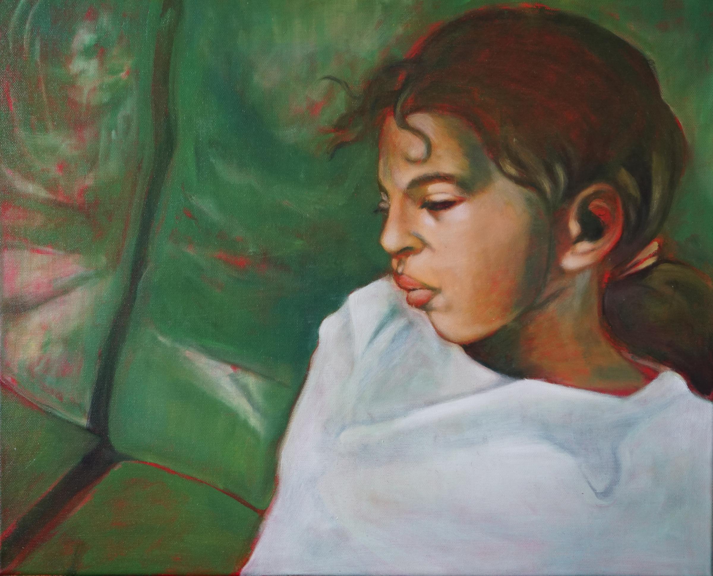 Inès, Huile sur toile - 61x50cm - 2022